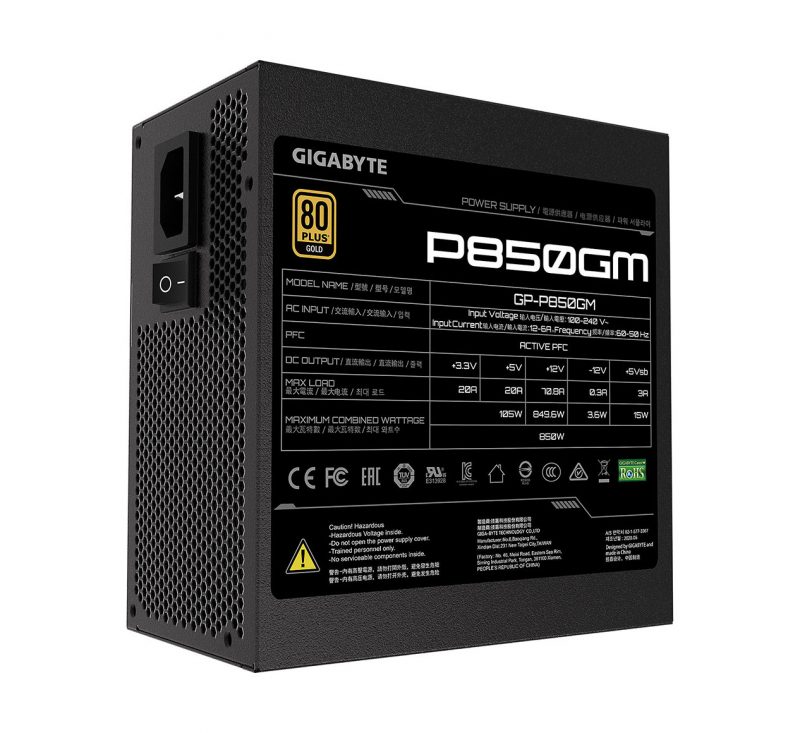 Alimentation Gigabyte GP-P850GM 850W Modulaire GOLD – Image 3