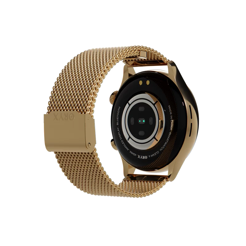ORYX Gleam4 smart watch Amoled Gold Mesh Gold – Image 4