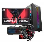 SETUP COMPLET SG-LINES FRGB NOIR INTEL CORE I5 11400F RADEON RX 580 16GB RAM 256GB SSD PSU 550W + Hybrok SPARK HS24CUF + PACK GAMER TRENDSONIC PACK 4 EN 1