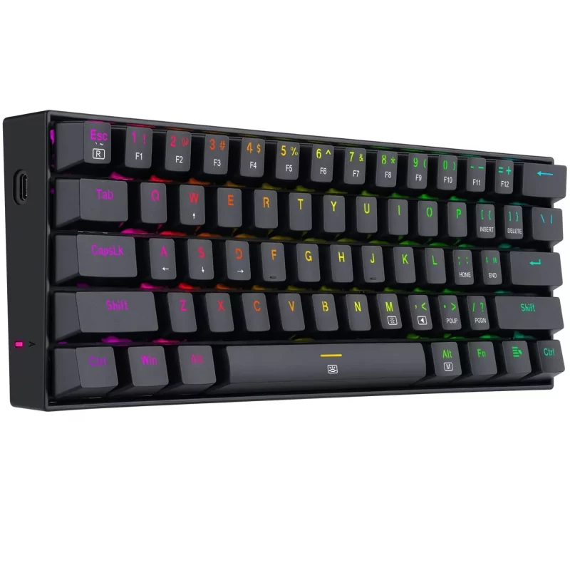 CLAVIER GAMER REDRAGON K630 60% BROWN SWITCH FULL RGB NOIR