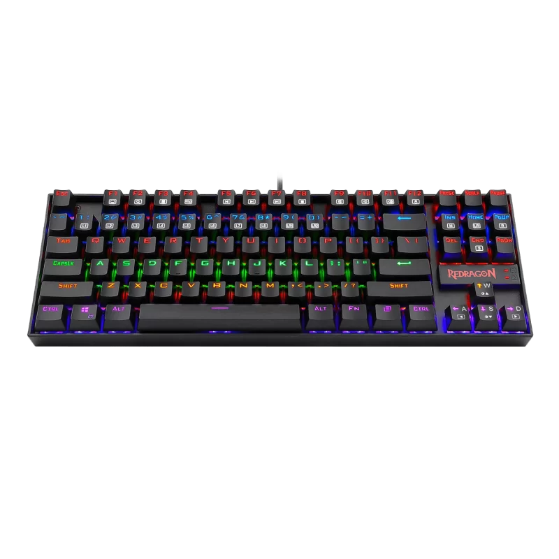 CLAVIER GAMER REDRAGON KUMARA RAINBOW RGB Backlit Mechanical RED SWITCH – Image 3