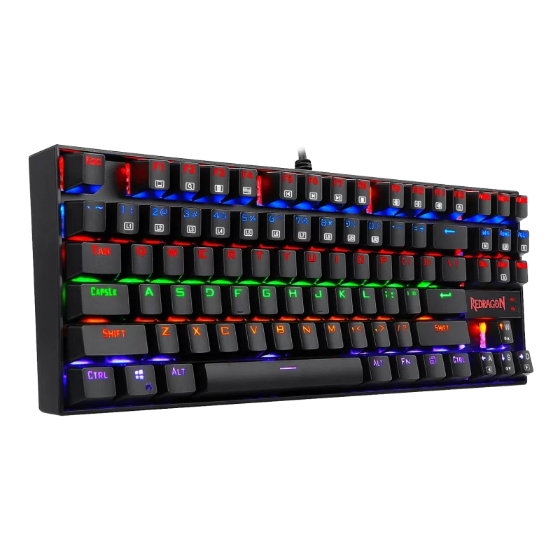 CLAVIER GAMER REDRAGON KUMARA RAINBOW RGB Backlit Mechanical RED SWITCH – Image 4
