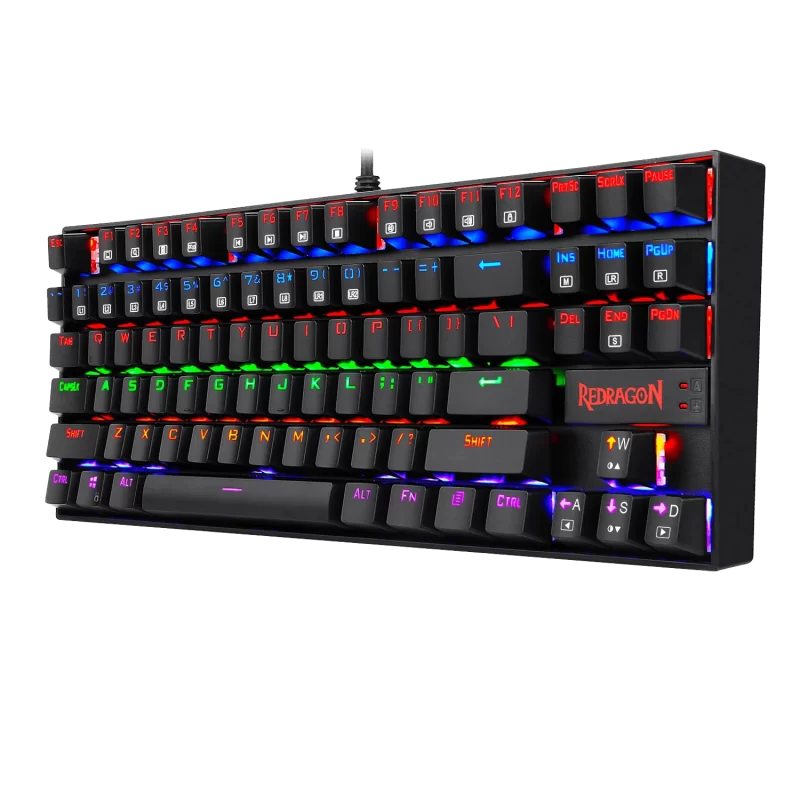 CLAVIER GAMER REDRAGON KUMARA RAINBOW RGB Backlit Mechanical RED SWITCH – Image 5