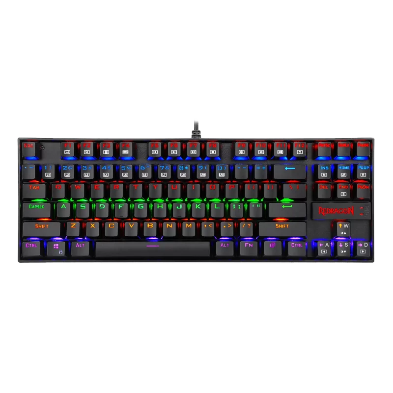 CLAVIER GAMER REDRAGON KUMARA RAINBOW RGB Backlit Mechanical RED SWITCH