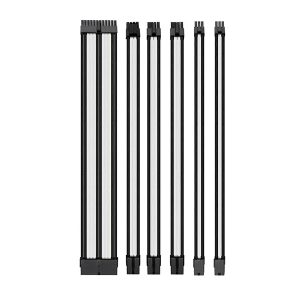Kit de câble d'alimentation 18AWG d'extension de manchon en PVC en cuivre étamé de personnalisation d'usine 300V Noir/Blanc