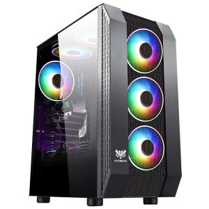PC GAMER HYBROK SWAN ARGB NOIR AMD RYZEN 5 5600X RTX 3060 16GB RAM 512GB SSD PSU 750W