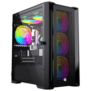 PC GAMER SG AIRFACE ARGB NOIR AMD RYZEN 5 5600X RTX 4060Ti 16GB RAM 1TB NVME PSU 750W