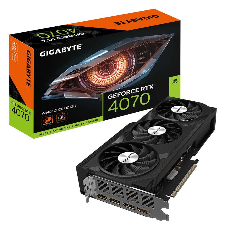 CARTE GRAPHIQUE Gigabyte GeForce RTX 4070 WINDFORCE OC 12GB