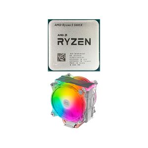 PROCESSEUR AMD Ryzen 5 5600X Tray + AIRCOOLER RGB