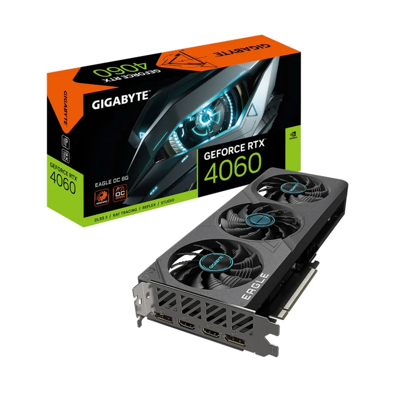 CARTE GRAPHIQUE GIGABYTE GeForce RTX 4060 EAGLE 3X OC 8GB GDDR6