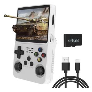 Console De Jeux Rétro Portable Mini R36S 3.5 Pouces Blanc
