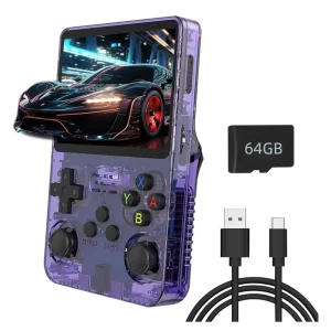 Console De Jeux Rétro Portable Mini R36S 3.5 Pouces Violet