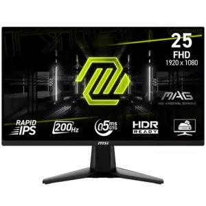 MONITEUR MSI MAG 255F E20 25″ Rapid IPS 200Hz 0.5ms