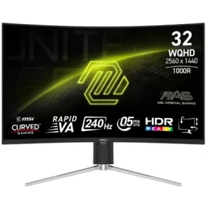 MONITEUR MSI MAG 325CQRXF E2 32″ RAPIDE VA 2K 240HZ 0.5MS