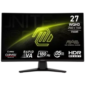 MONITEUR MSI MAG 274CQF 27″ RAPID VA 2K CURVED 180Hz 0.5ms