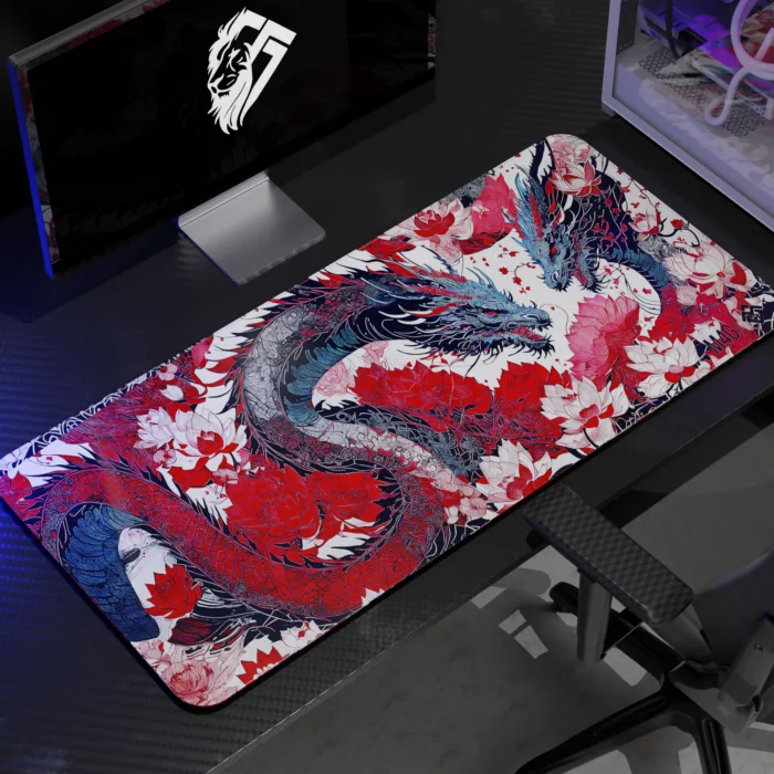 Golden lions Red and White Dragon