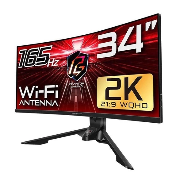 ASRock PHANTOM GAMING PG34WQ15R3A 34″ 165Hz VA – Image 2