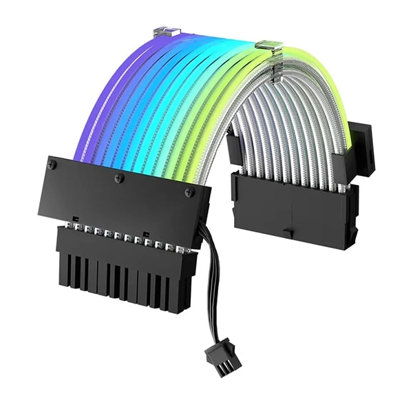 Câble d’extension 24PIN RGB Striped White