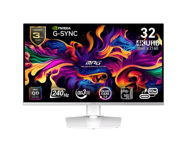 MONITEUR MSI MPG 321URXW 32″ QD-OLED 4K 240HZ 0.03MS