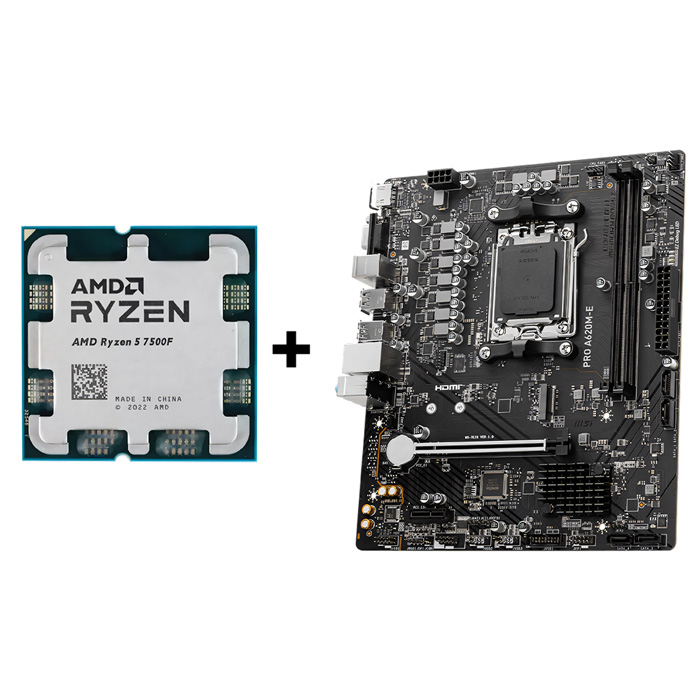 MSI PRO A620M-E + R5 7500F TRAY Combo