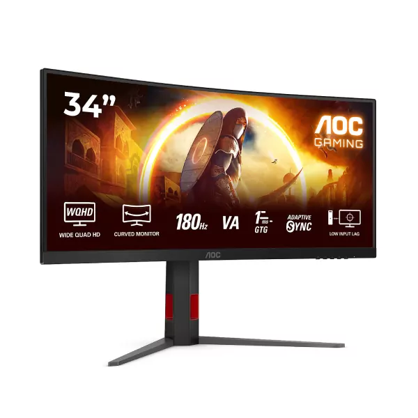 AOC CU34G4 34″ 180Hz Curved Fast VA – Image 2