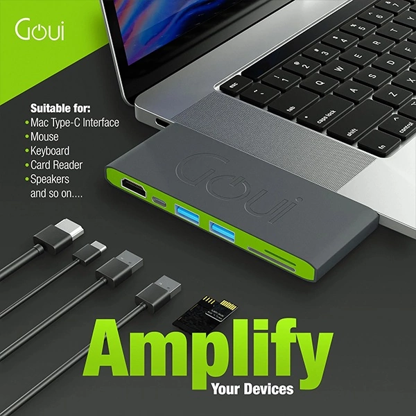 Goui Hubi Adaptateur Multiport USB-C 6-en-1 – Image 3