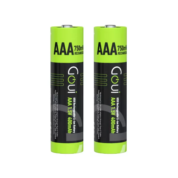 Goui Piles Rechargeables avec port Type-C AAA (2 pièces)