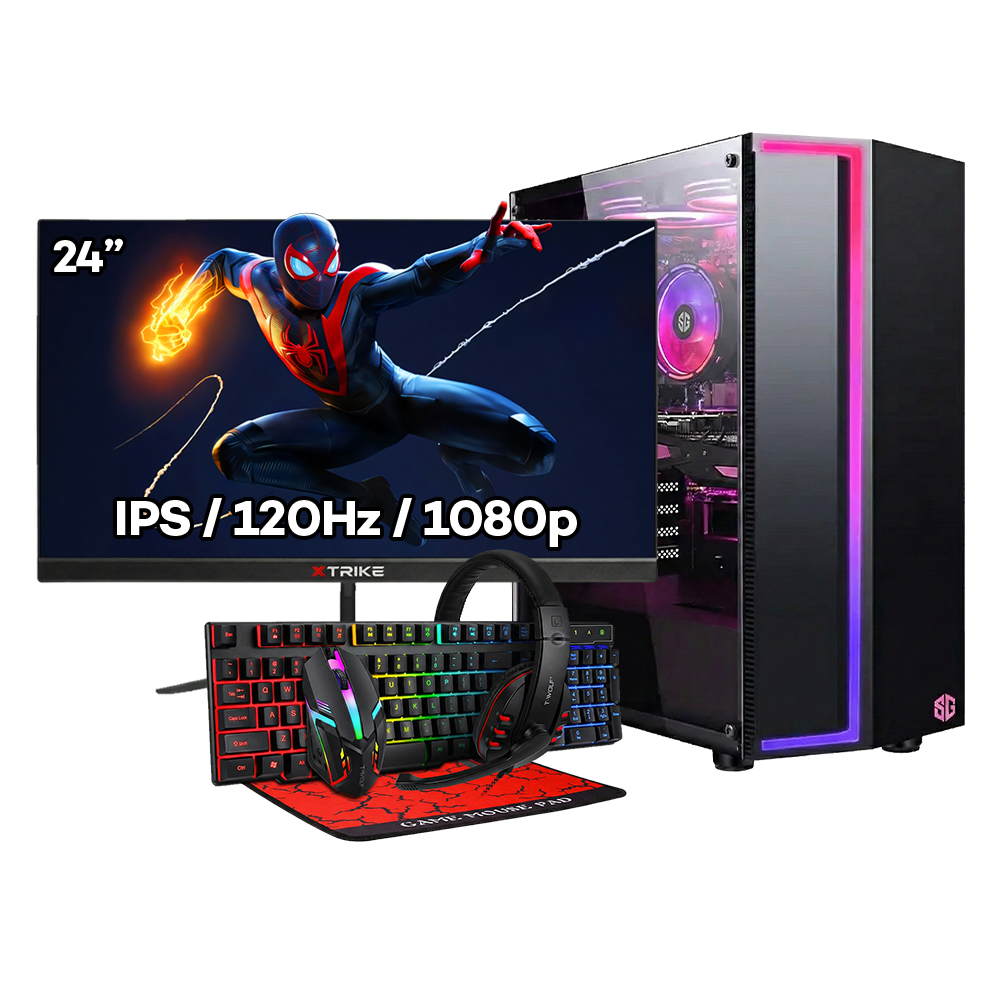 PC Gamer Ryzen 5 3400G 8GB 240GB + Xtrike 24 120Hz + Pack Deadsull 4in1